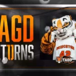 A picture of the tiger mascot in his uniform.